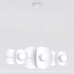 Hängeleuchte 6-flammig weiß