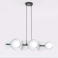 Suspension Model 6 lumières noire et grise