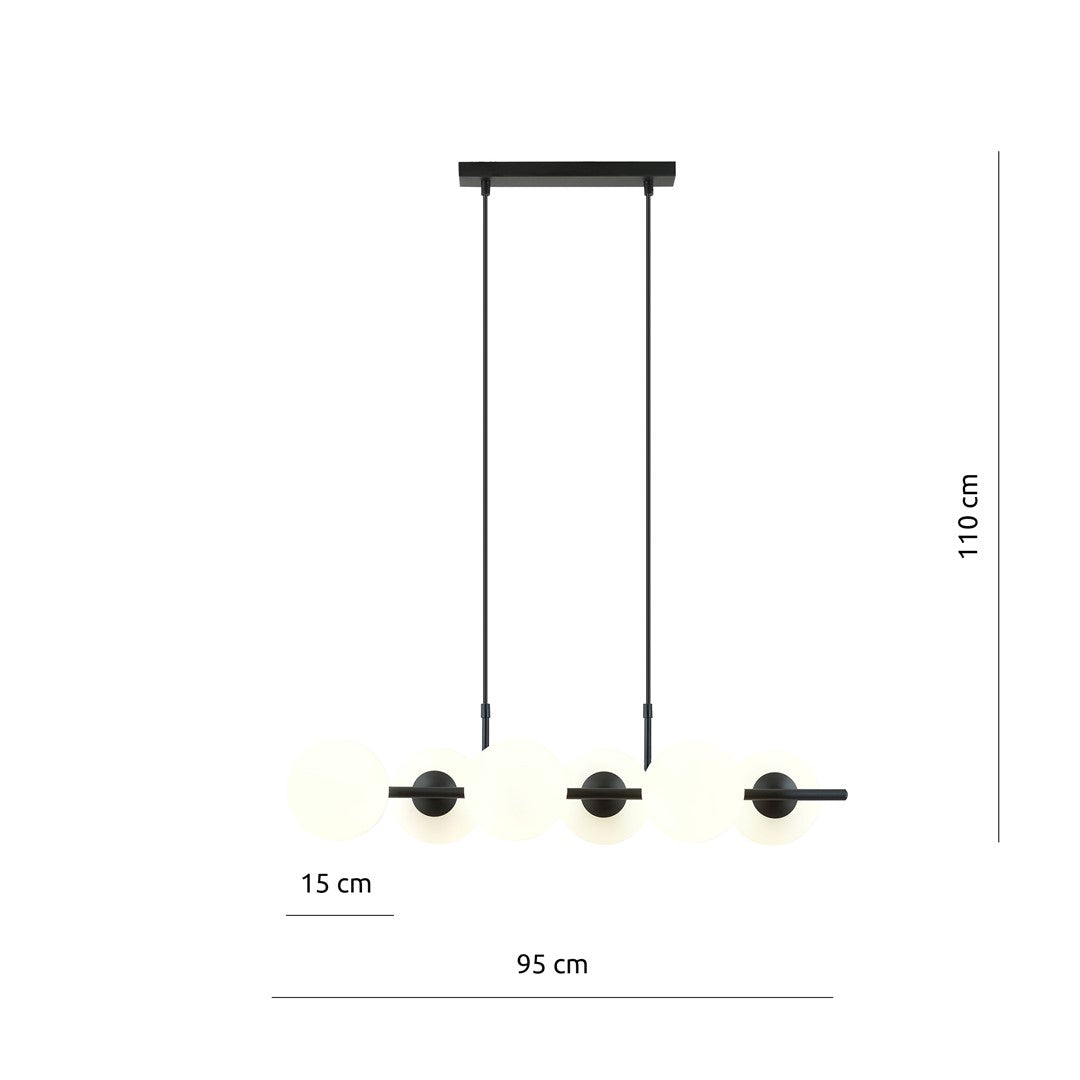 Schéma de dimensions avec hauteur 110 cm, largeur 95 cm et profondeur 15 cm.