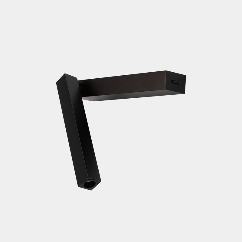 Applique murale LED Hall Slim en aluminium, noir, hauteur 18 cm