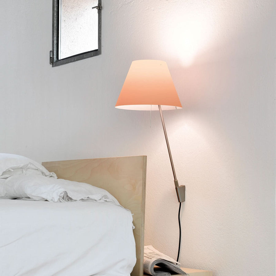 Applique murale Costanzina en aluminium, rosé, hauteur 54 cm