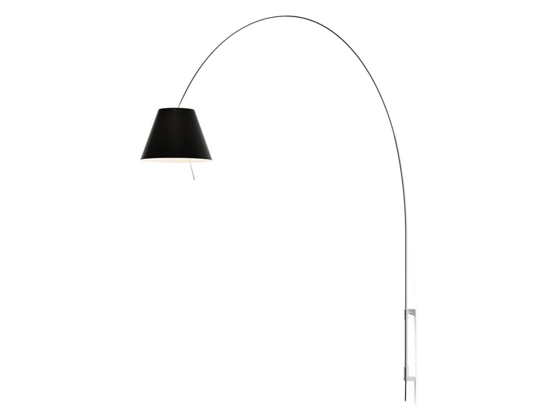 Applique murale Lady Costanza D13Ea en aluminium, noir, hauteur 248 cm