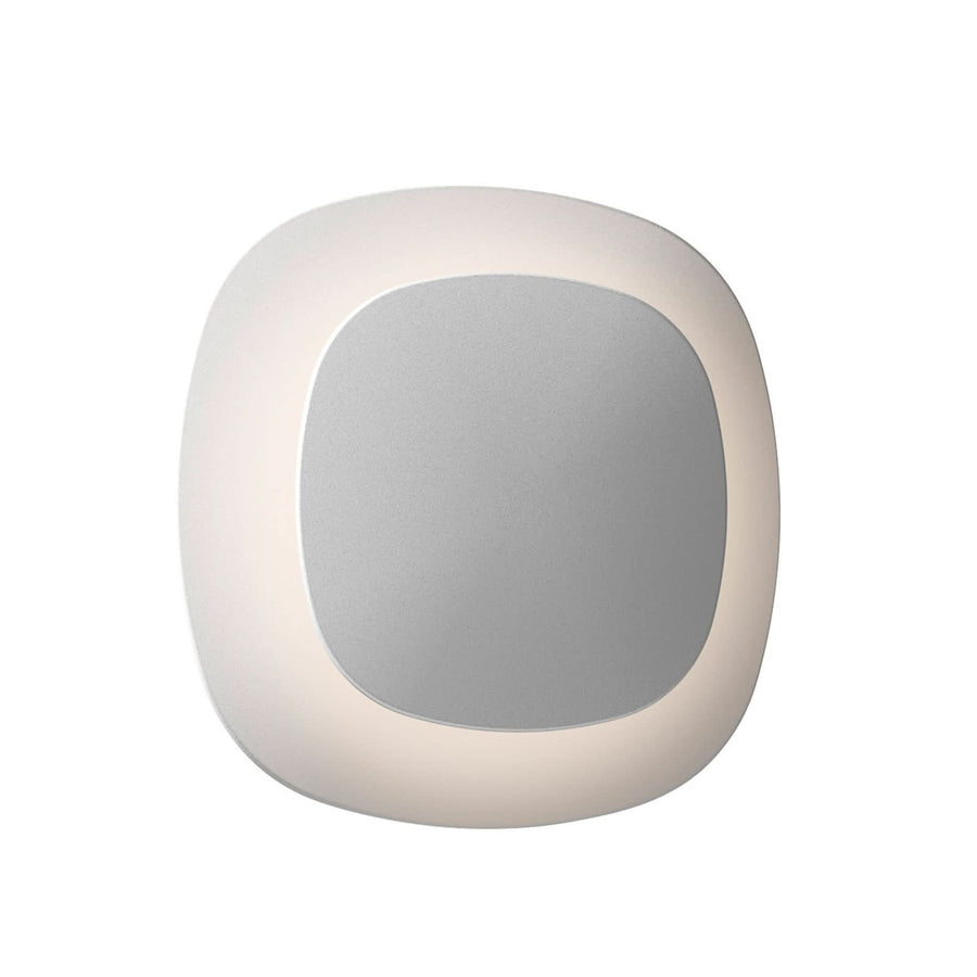 Applique murale LED Luthien en aluminium, blanc mat et transparent, hauteur 27 cm