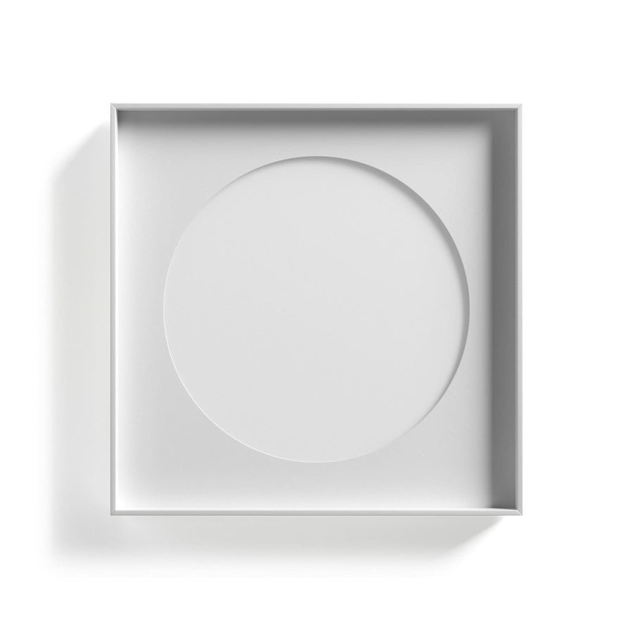 Applique murale LED Cassette en aluminium, blanc mat, hauteur 60 cm