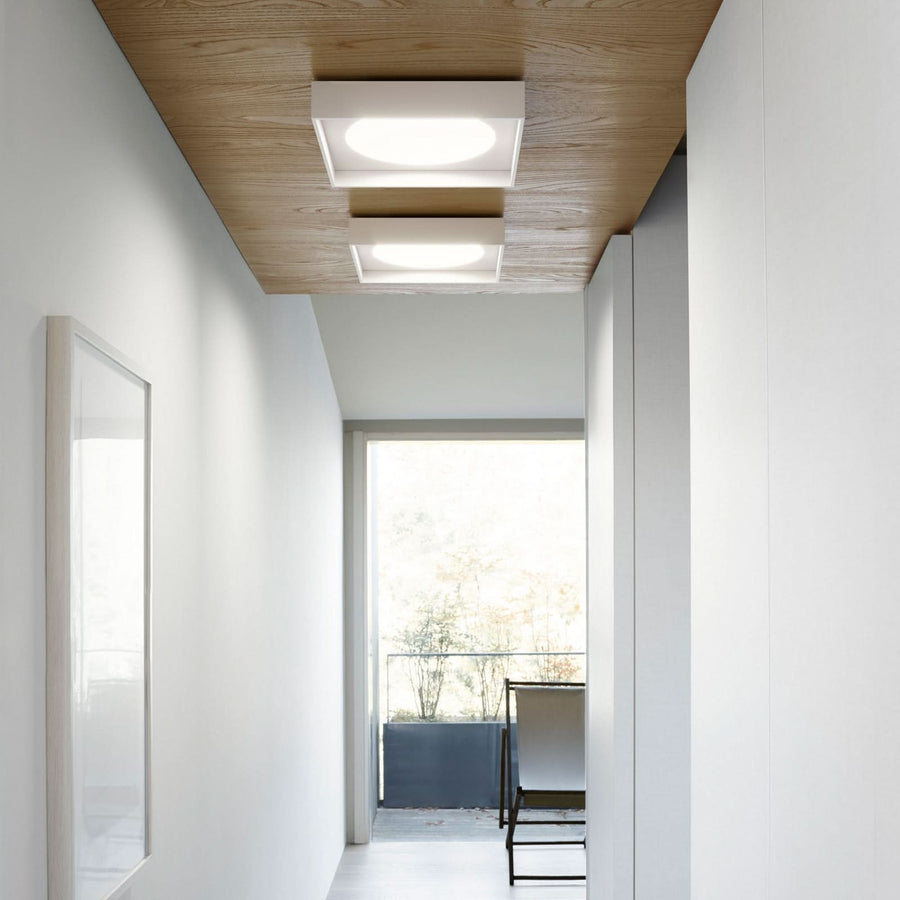 Applique murale LED Cassette en aluminium, blanc mat, hauteur 60 cm