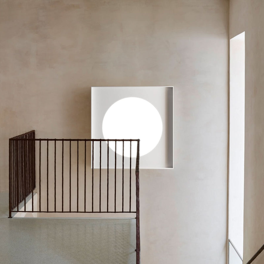 Applique murale LED Cassette en aluminium, blanc mat, hauteur 60 cm