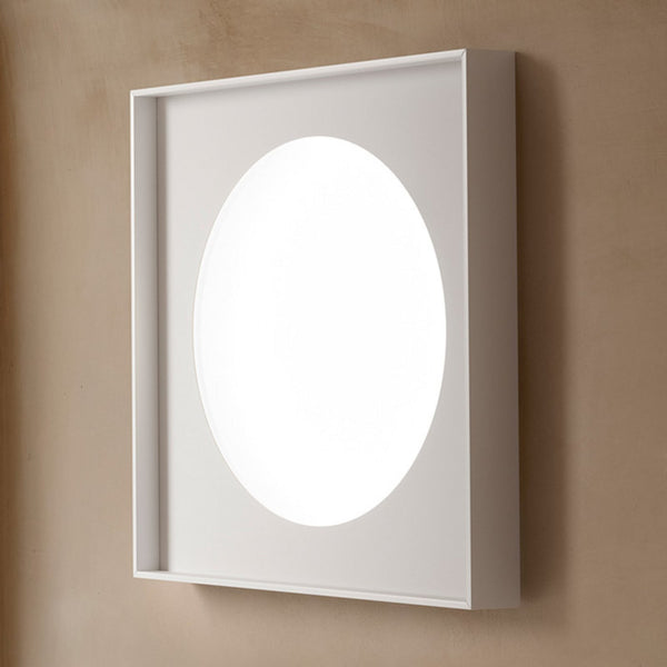 Applique murale LED Cassette en aluminium, blanc mat, hauteur 90 cm
