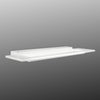 Applique murale LED Dublight en métal, blanc mat, hauteur 3 cm, 3000 K, 27 W