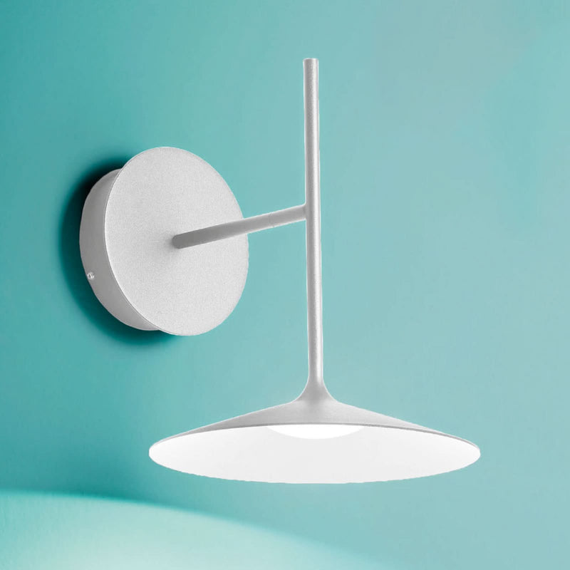 Applique murale LED Poe Plus en métal, blanc, Ø 17,5 cm