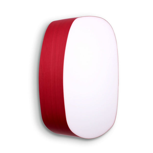 Applique murale LED Guijarro Medium en métal, rouge et blanc, hauteur 36 cm