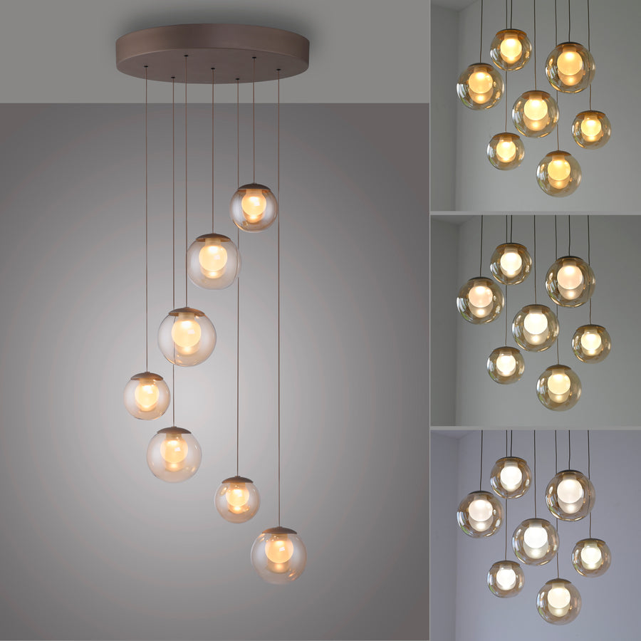 Suspension Pure Popup marron, P 40 cm