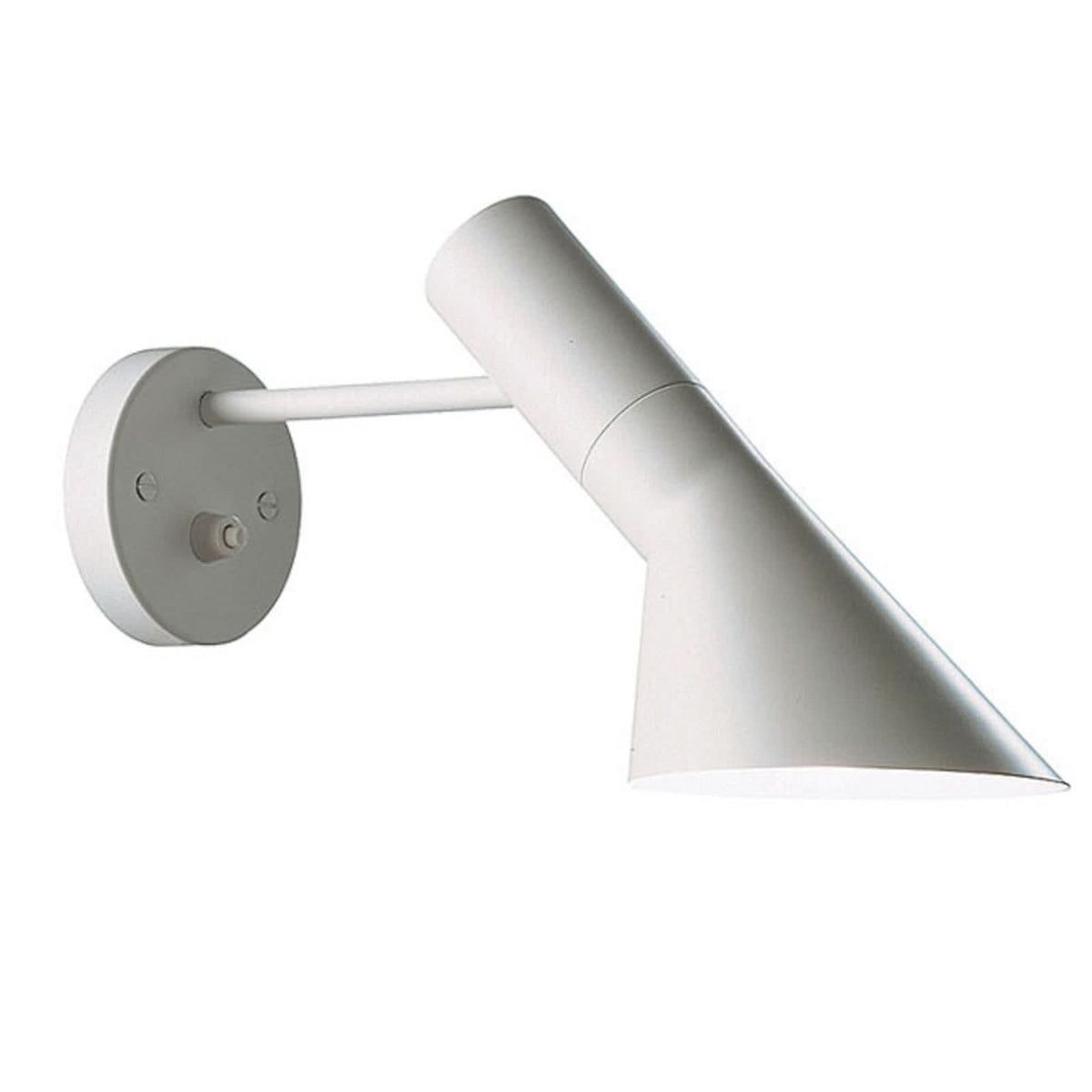 Applique murale AJ en acier, blanc, hauteur 18 cm