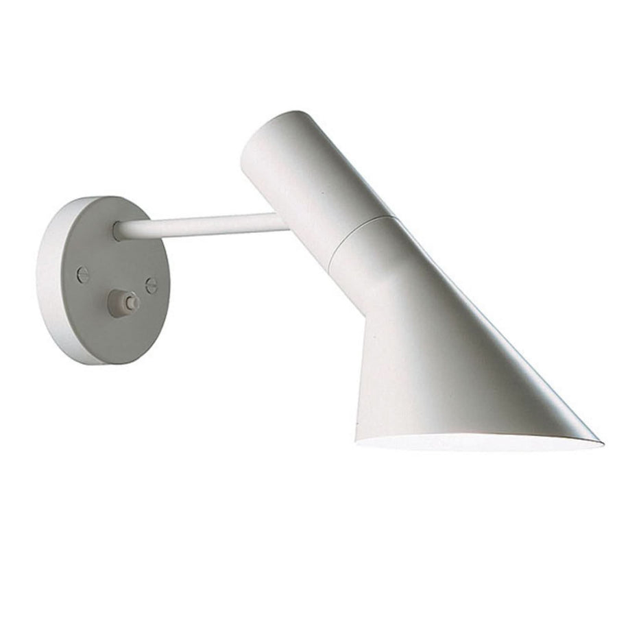Applique murale AJ en acier, blanc, hauteur 18 cm