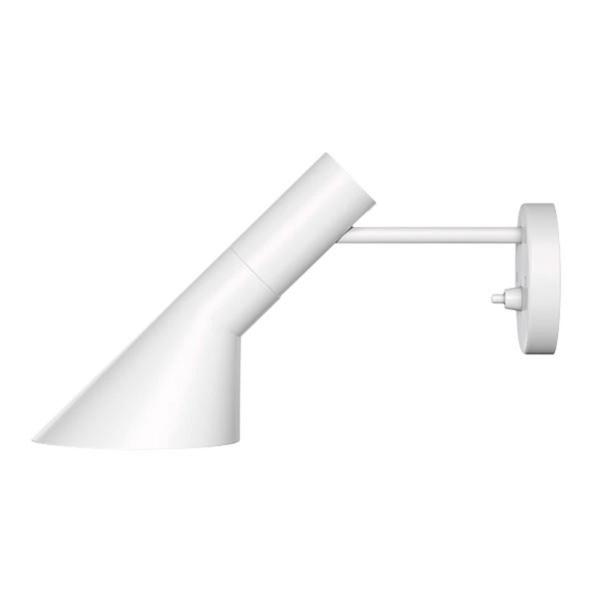 Applique murale AJ en acier, blanc, hauteur 18 cm