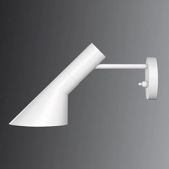 Applique murale AJ en acier, blanc, hauteur 18 cm