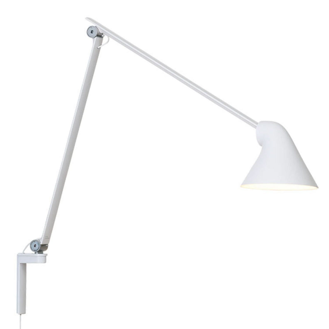 Applique murale LED NJP en aluminium, blanc, hauteur 60,5 cm
