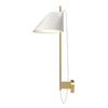 Applique murale LED Yuh Brass en laiton, blanc, hauteur 62,6 cm
