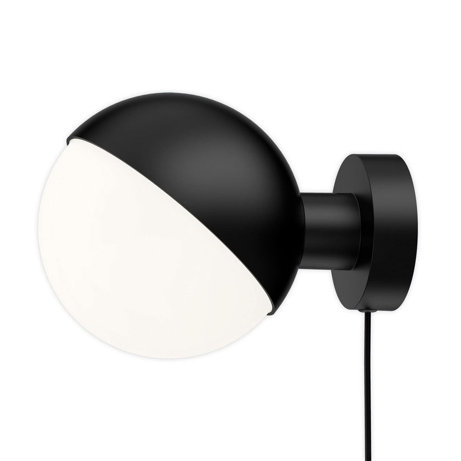 Applique murale VL Studio en verre, noir et blanc, Ø 15 cm, 30 W, modèle 2