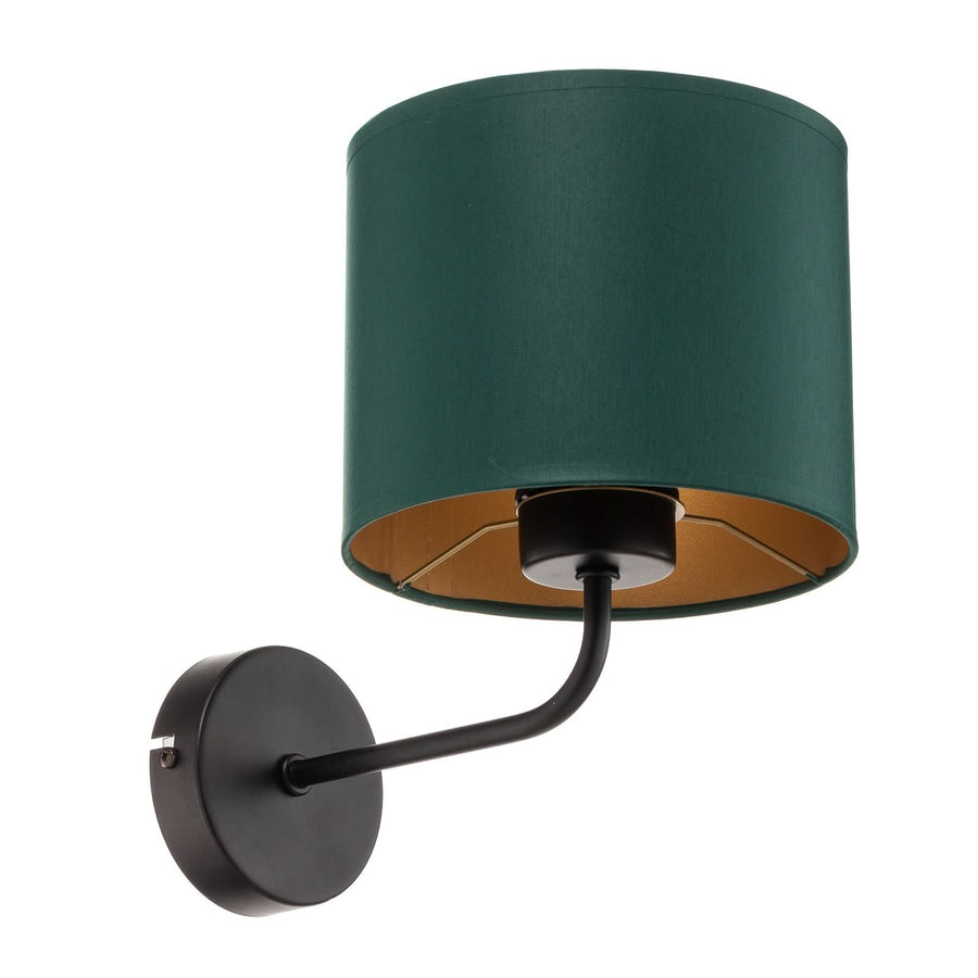 Applique murale Soho en tissu, vert et doré, hauteur 24 cm