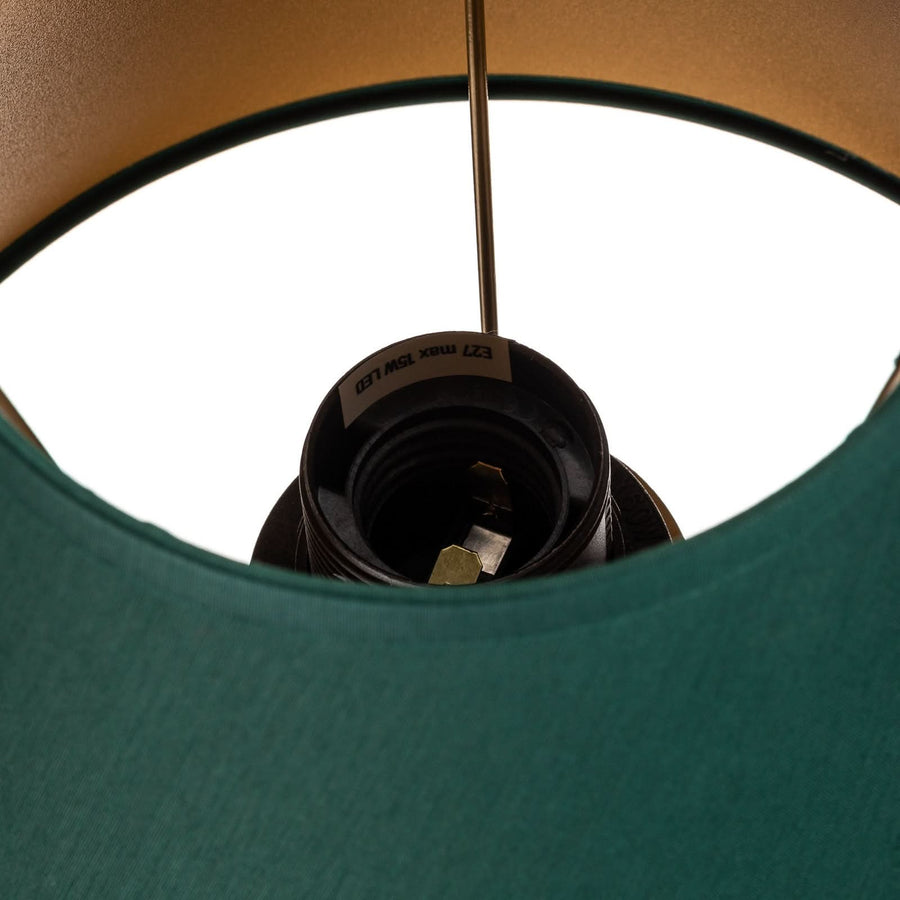 Applique murale Soho en tissu, vert et noir, 2 lumières, hauteur 38 cm, largeur 18 cm, modèle 2