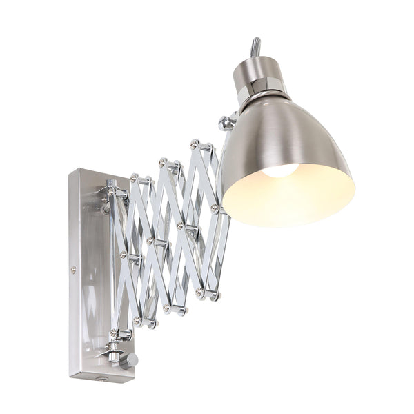 Wandleuchte Spring 6290ST aus Stahl mit E27-Fassung und Drehdimmer