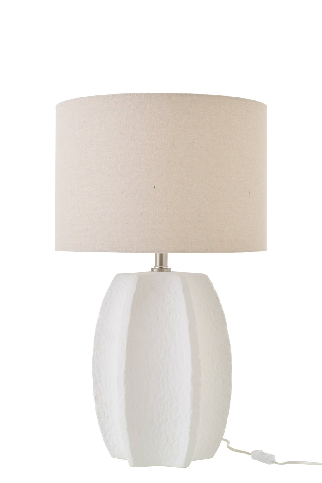 Lampe à poser en céramique blanche, H 70 cm