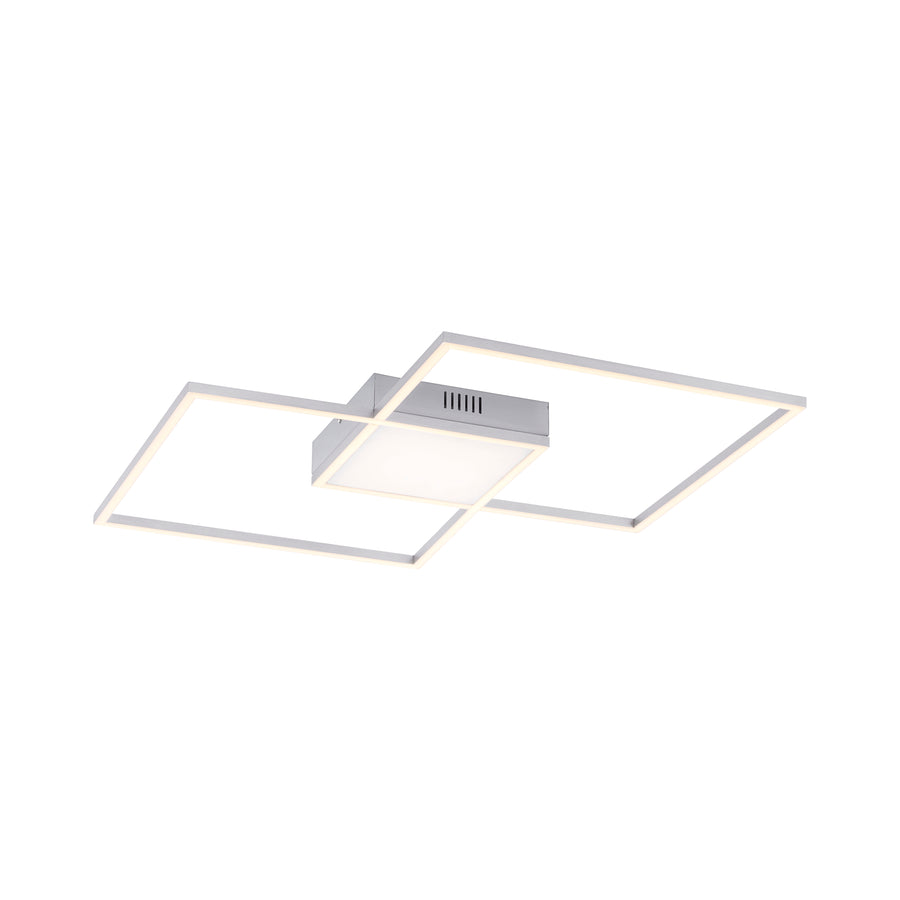 Plafonnier Asmin acier, L 60 cm