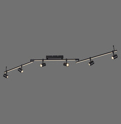 Plafonnier Barik 7 lumières noir