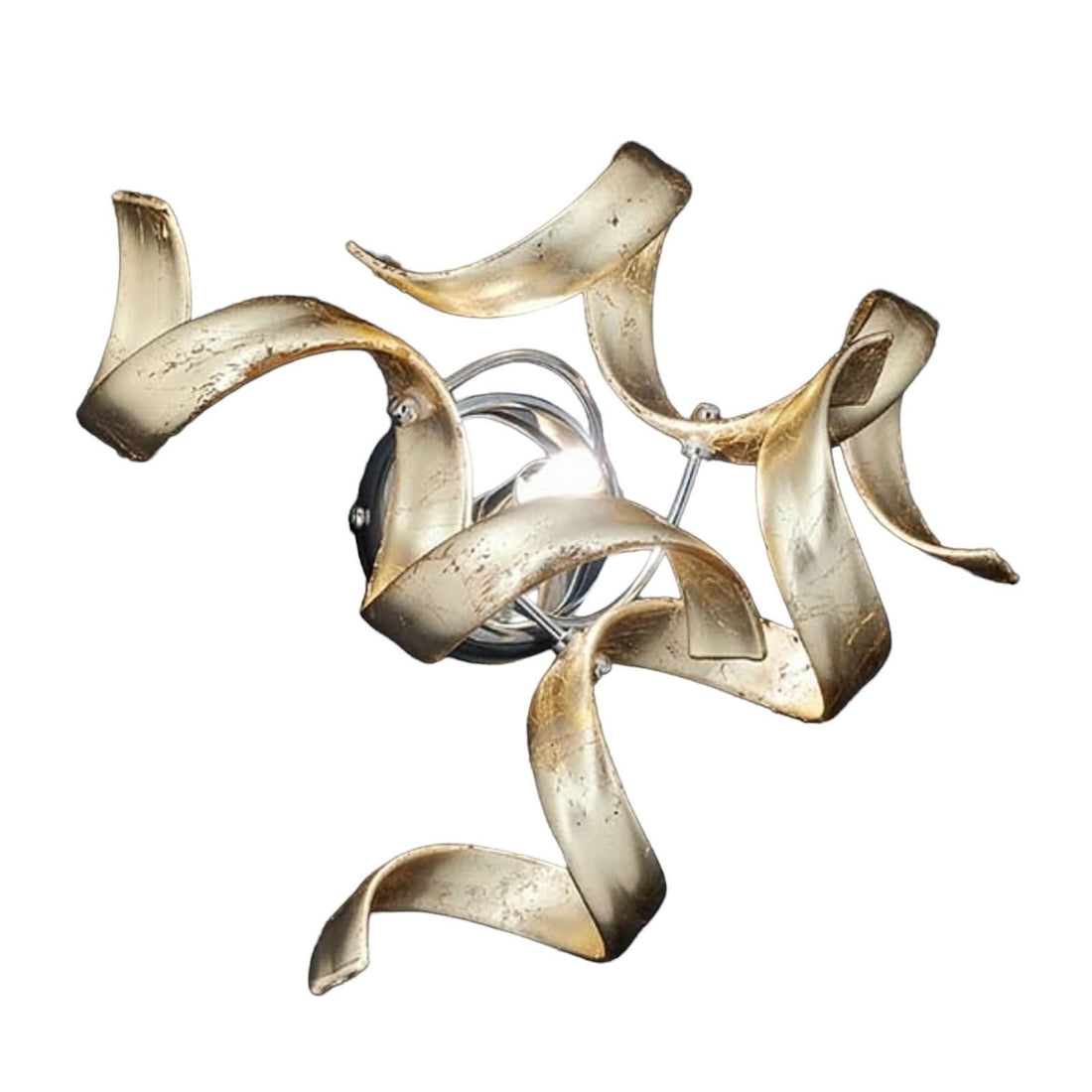Applique murale Apllique en verre, or et chrome, Ø 25 cm