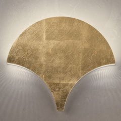 Applique murale LED Palm en métal, feuille d'or, hauteur 34 cm