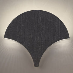 Applique murale LED Palm en métal, noir, hauteur 34 cm