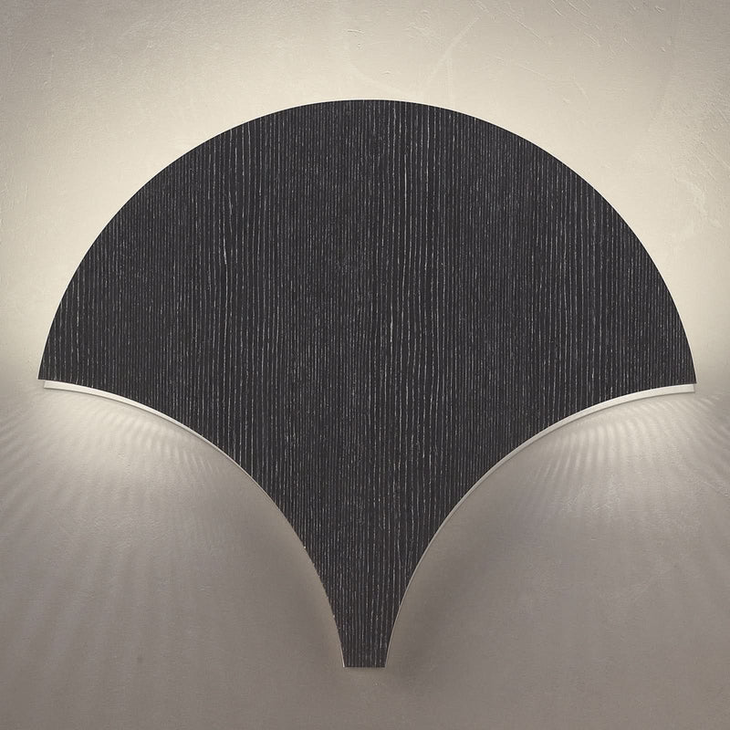 Applique murale LED Palm en métal, noir, hauteur 34 cm