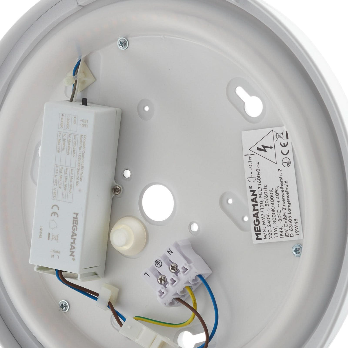 Applique murale LED Renzo+ ColorSelect, blanc, Ø 28 cm, IP44