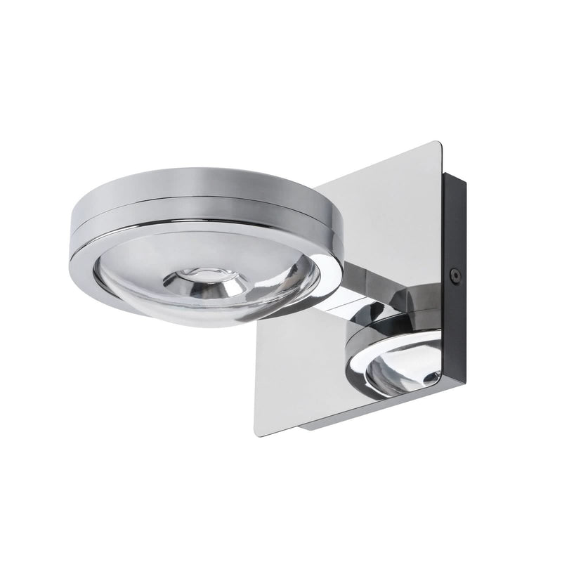 Applique murale Solo Punto en métal, chromé, hauteur 11 cm, IP44