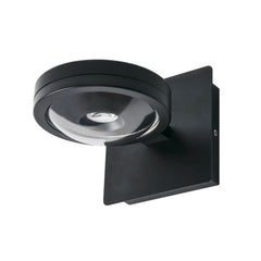 Applique murale Solo Punto en métal, noir mat, hauteur 11 cm, IP44