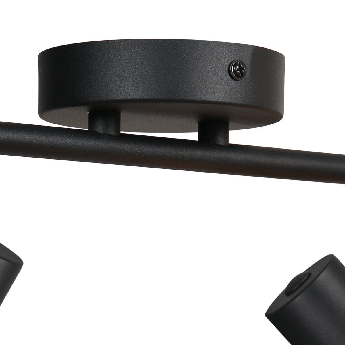 Spot Sumba noir, 2 lumières, abat-jour en bambou Ø12 cm