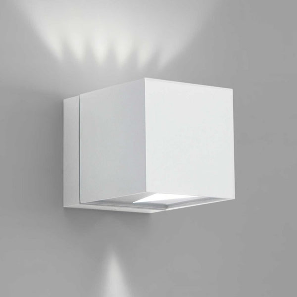 Applique murale Dau en aluminium, blanc, hauteur 8,7 cm