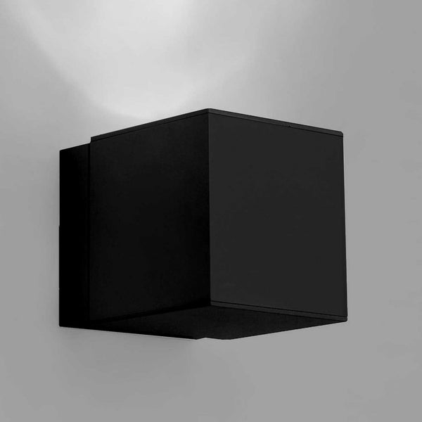 Applique murale Dau en aluminium, noir, hauteur 8,4 cm