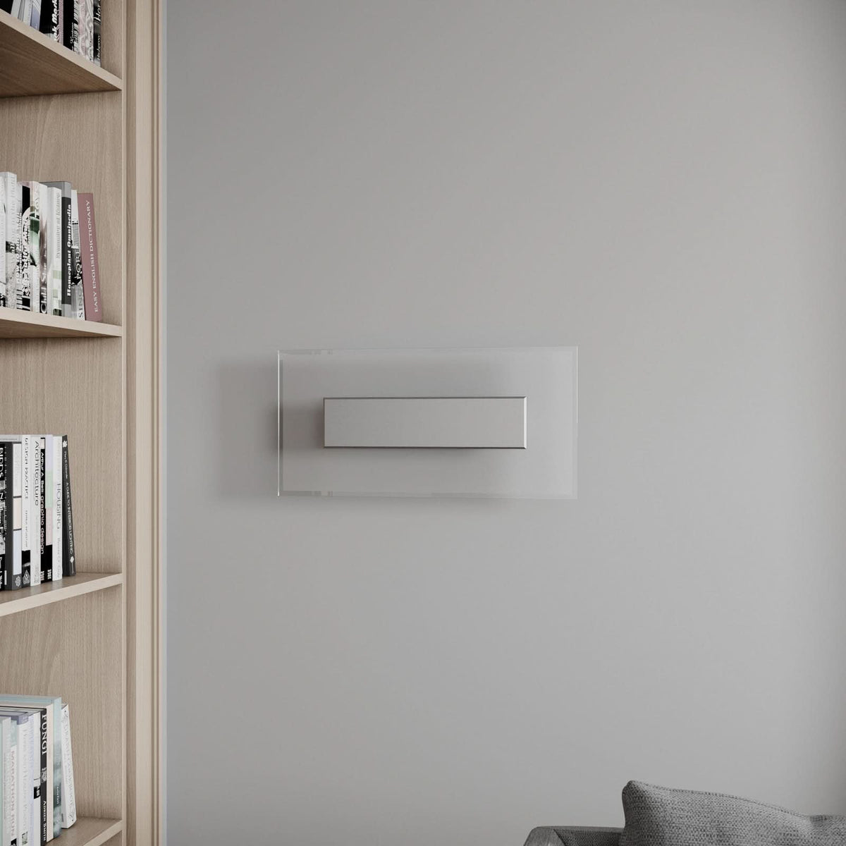 Applique murale LED Lole en verre, transparent satiné, 8 lumières, hauteur 7 cm