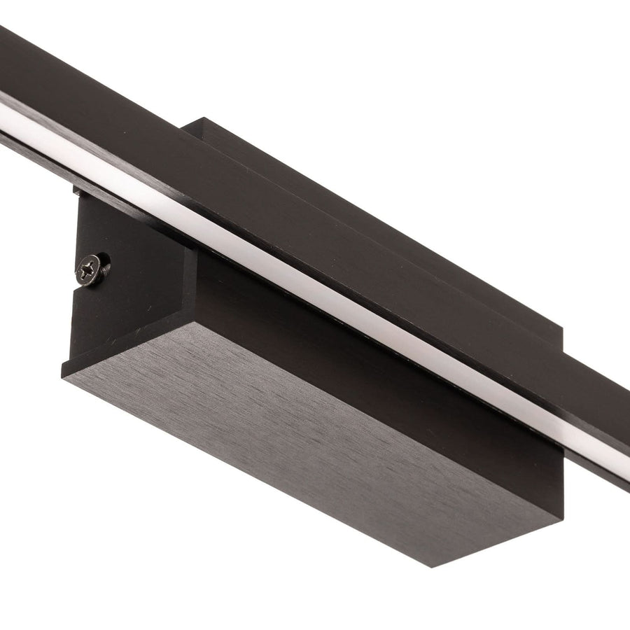 Applique murale LED Tolu en laiton, noir et chrome, hauteur 5 cm