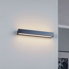 Applique murale LED Mera en acier, noir et blanc, hauteur 4,5 cm, 4000 K, 12,5 W