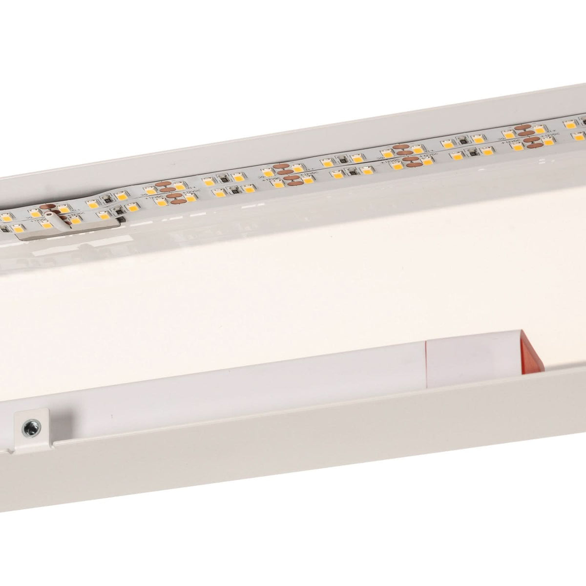 Applique murale LED Mera en acier, blanc, hauteur 4,5 cm, 3000 K, 28 W