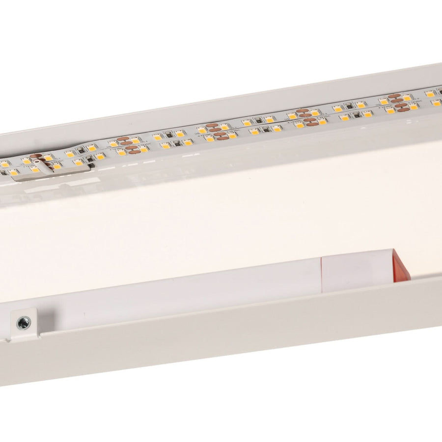 Applique murale LED Mera en acier, blanc, hauteur 4,5 cm, 3000 K, 28 W