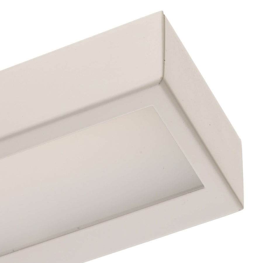 Applique murale LED Mera en acier, blanc, hauteur 4,5 cm, 3000 K, 28 W