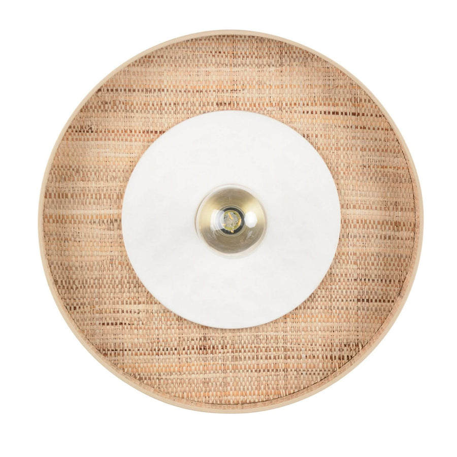 Applique murale Portinatx en céramique, blanc et crème, Ø 50 cm