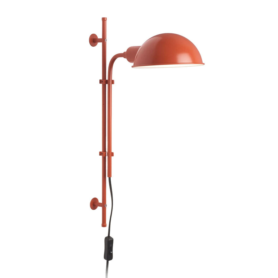 Applique murale Funiculí A en aluminium, terracotta, hauteur 49,2 cm