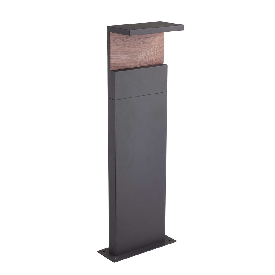 Borne extérieure LED Ruka gris foncé, IP65, H 60 cm