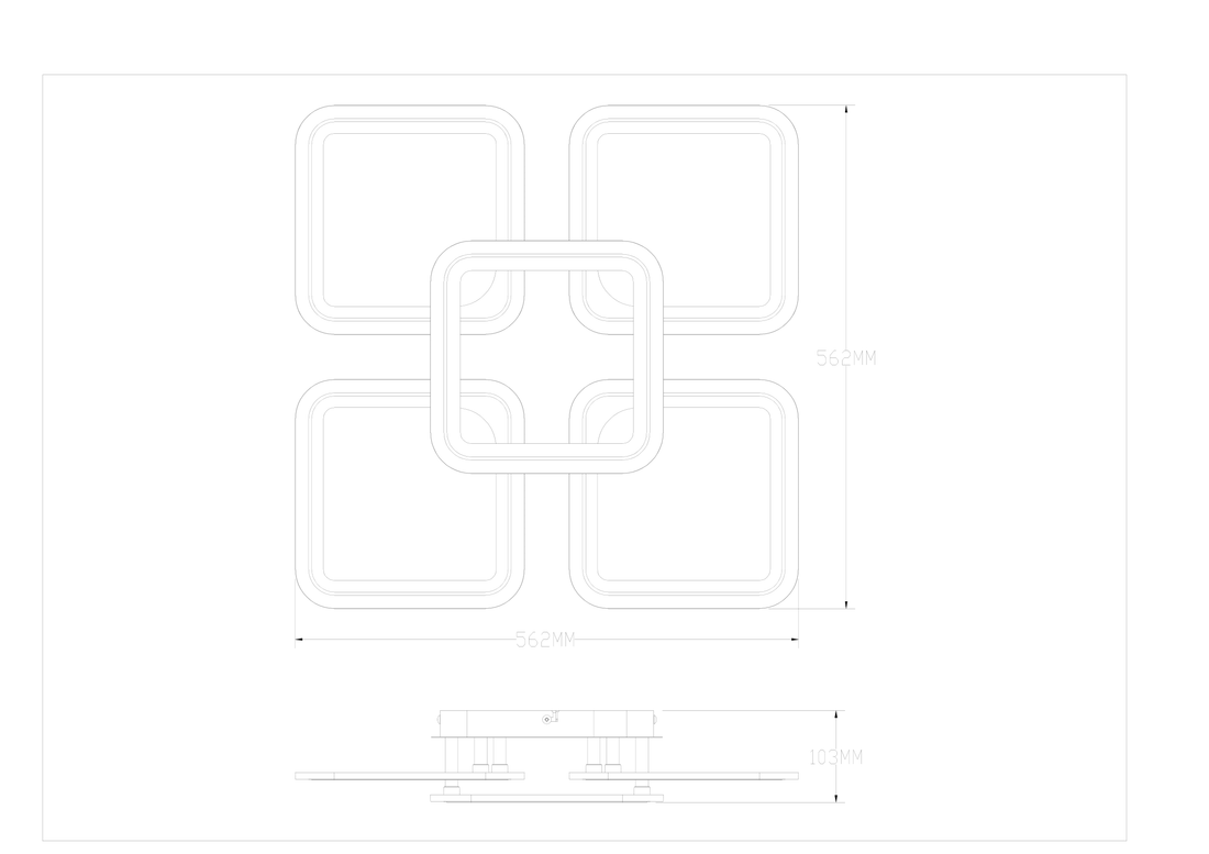 Plafonnier LED | Stellar L 56,2 cm