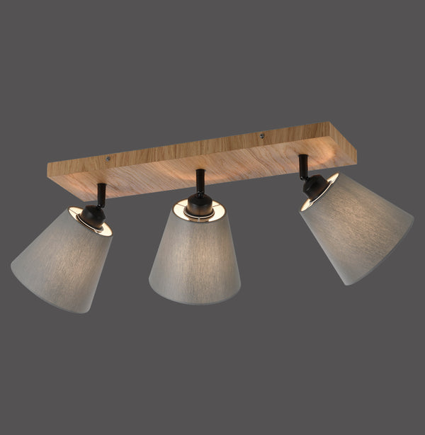 Plafonnier Green Michel 3 lumières bois