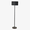 Schwarze Stehlampe mit Lampenschirm | Noira